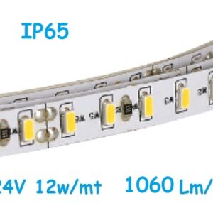 Strip LED 24V 2835 120 Led/mt 12w/mt Luce Natura IP65